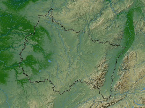 Grand Est Região França Mapa Elevação Colorido Com Lagos Rios — Fotografia de Stock