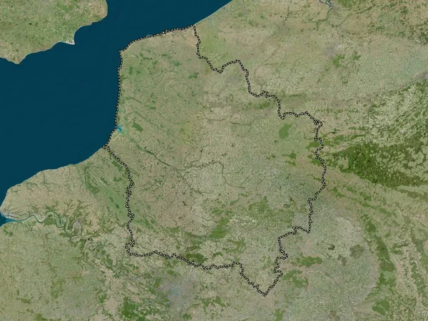 Hauts-de-France, region of France. High resolution satellite map