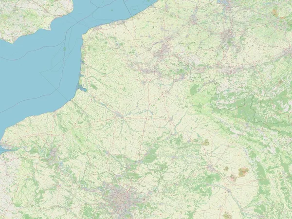 Hauts France Region Francji Otwarta Mapa Ulic — Zdjęcie stockowe