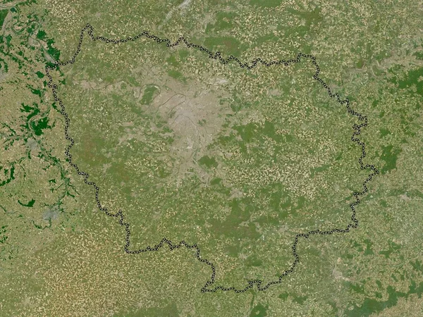 Ile France Região Francesa Mapa Satélite Baixa Resolução — Fotografia de Stock