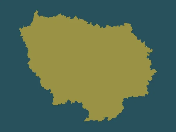 Ile France Regione Della Francia Forma Tinta Unita — Foto Stock
