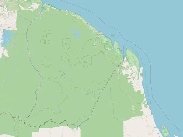 Cayenne Arrondissement Von Französisch Guayana Open Street Map — Stockfoto