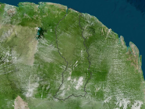 Saint Laurent Maroni Okrsek Francouzské Guyany Satelitní Mapa Vysokým Rozlišením — Stock fotografie