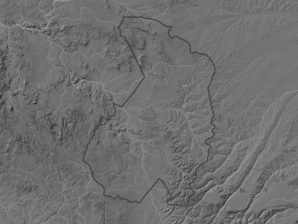 Верхний Огуэ Провинция Габон Карта Высот Билевеля Озерами Реками — стоковое фото