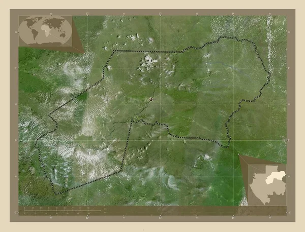 Ogooue Ivindo Província Gabão Mapa Satélite Alta Resolução Mapa Localização — Fotografia de Stock