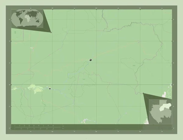 Ogooue Ivindo Provincia Gabón Open Street Map Ubicaciones Las Principales —  Fotos de Stock