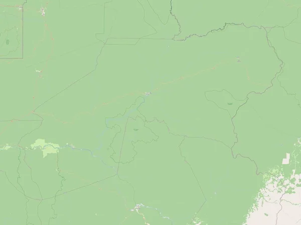 Ogooue Ivindo Provincia Del Gabon Mappa Stradale Aperta — Foto Stock