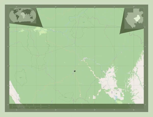 Ogooue Lolo Prowincja Gabon Otwórz Mapę Ulic Pomocnicze Mapy Położenia — Zdjęcie stockowe