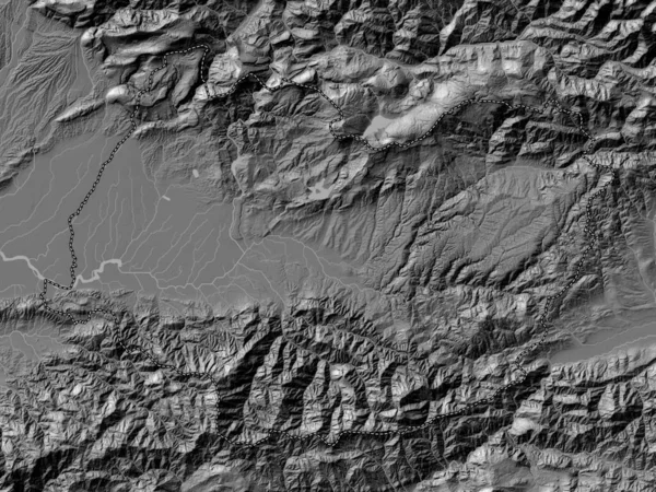 Imereti Région Géorgie Carte Altitude Bilevel Avec Lacs Rivières — Photo