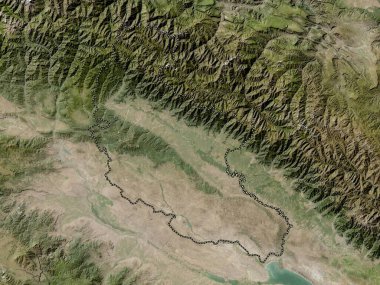 Kakheti, Gürcistan bölgesi. Düşük çözünürlüklü uydu haritası