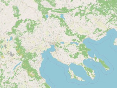 Orta Makedonya, Yunanistan 'ın ademi merkeziyeti. Açık Sokak Haritası