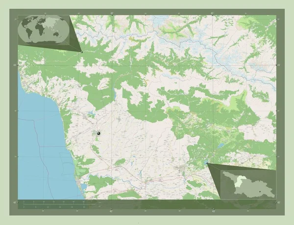 Samegrelo Zemo Svaneti Oblast Gruzie Otevřít Mapu Ulice Pomocné Mapy — Stock fotografie