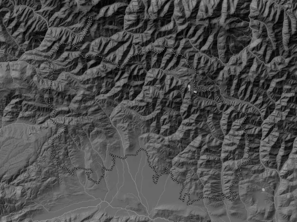 Южная Осетия Независимый Город Грузия Карта Высот Оттенках Серого Озерами — стоковое фото