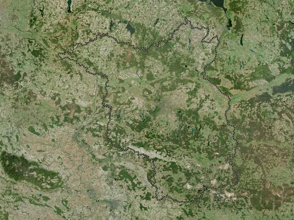 Brandenburg Almanya Eyaleti Yüksek Çözünürlüklü Uydu Haritası — Stok fotoğraf