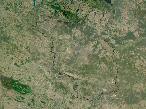 Brandenburg Delstaten Tyskland Lågupplöst Satellitkarta — Stockfoto