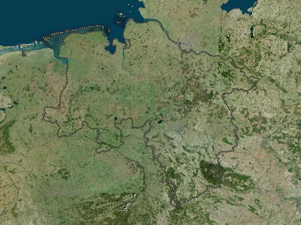 Niedersachsen Estado Alemanha Mapa Satélite Alta Resolução — Fotografia de Stock