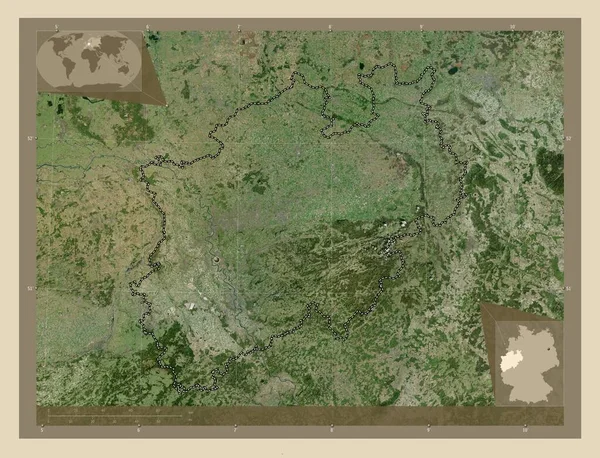 Нордрейн Вестфален Штат Германия Спутниковая Карта Высокого Разрешения Вспомогательные Карты — стоковое фото