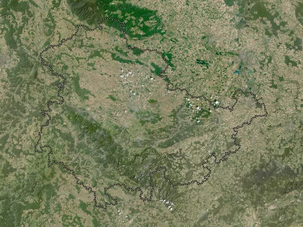 Thuringen Almanya Devleti Düşük Çözünürlüklü Uydu Haritası — Stok fotoğraf