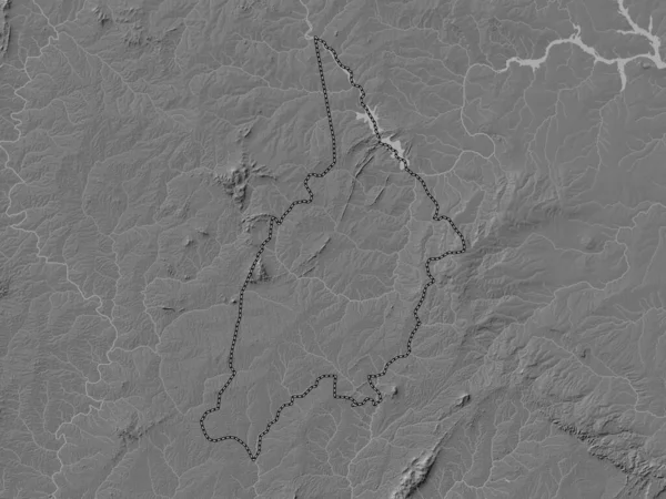 Bono Región Ghana Mapa Elevación Bilevel Con Lagos Ríos —  Fotos de Stock