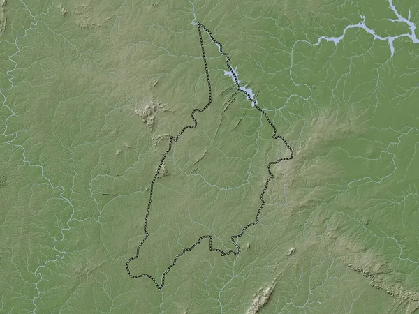 Bono Région Ghana Carte Altitude Colorée Dans Style Wiki Avec — Photo