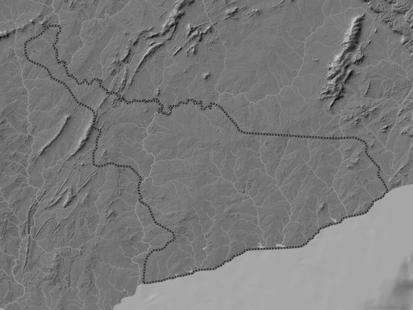 Центральный Район Ганы Карта Высот Билевеля Озерами Реками — стоковое фото