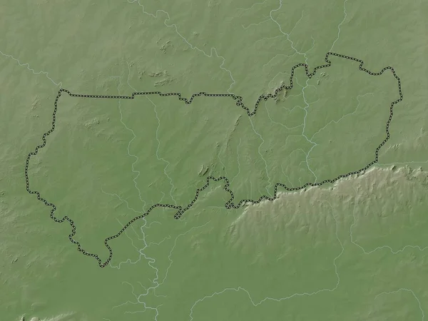 Upper East Oblast Ghana Výškové Mapy Barevné Stylu Wiki Jezery — Stock fotografie