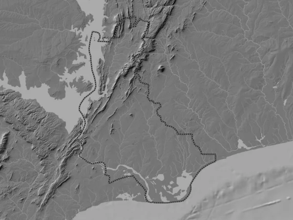 Вольта Район Ганы Карта Высот Билевеля Озерами Реками — стоковое фото