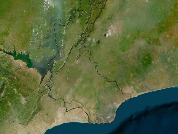 Volta Regione Del Ghana Mappa Satellitare Bassa Risoluzione — Foto Stock