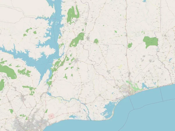 Volta Region Ghany Otwarta Mapa Ulic — Zdjęcie stockowe
