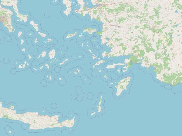 Dél Égei Tenger Görögország Decentralizált Közigazgatása Open Street Térkép — Stock Fotó