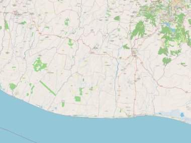 Escuintla, Guatemala Bölümü. Açık Sokak Haritası