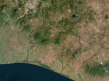 Santa Rosa, Guatemala Departmanı. Yüksek çözünürlüklü uydu haritası