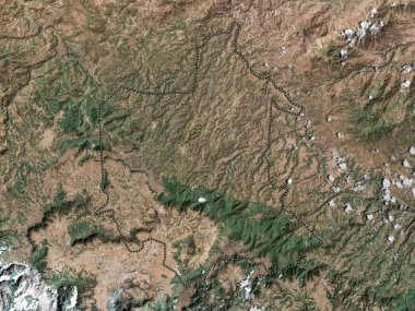 Totonicapan, department of Guatemala. High resolution satellite map clipart