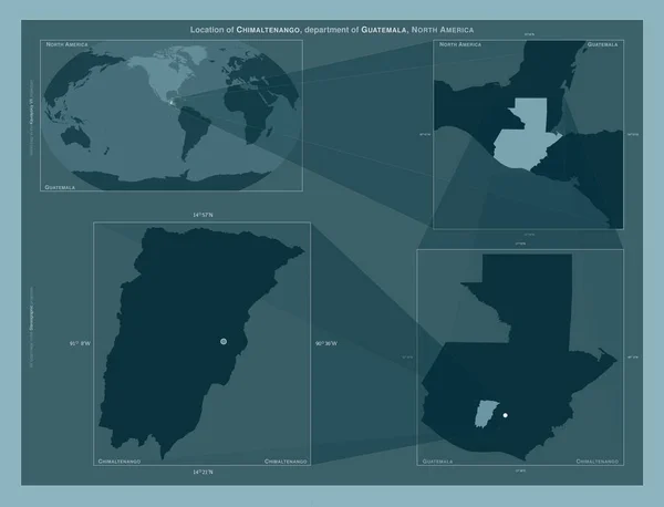 Chimaltenango Departamento Guatemala Diagrama Que Muestra Ubicación Región Mapas Gran —  Fotos de Stock
