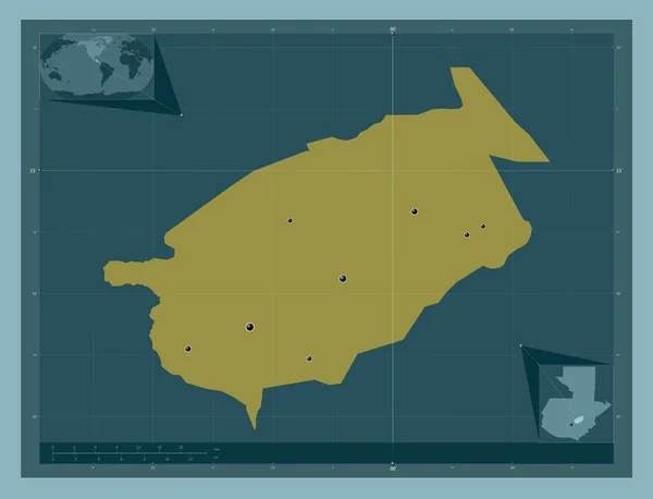 Progreso Departement Guatemala Stevige Kleurvorm Locaties Van Grote Steden Van — Stockfoto