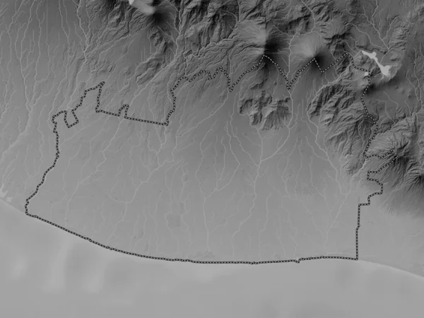 Escuintla Departamento Guatemala Mapa Elevación Escala Grises Con Lagos Ríos —  Fotos de Stock