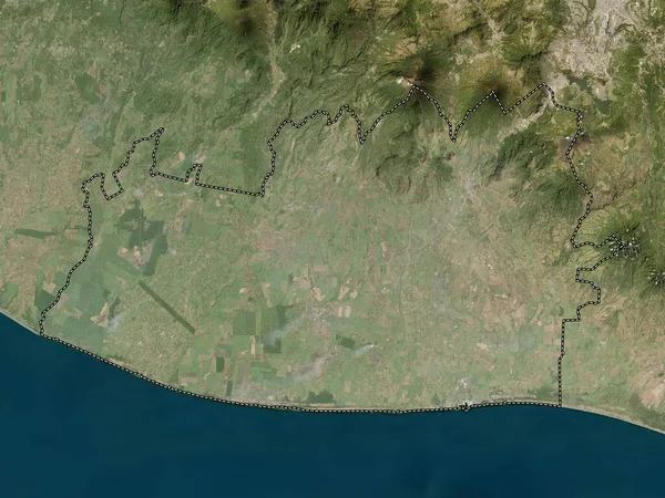 Escuintla Departement Guatemala Satellitenkarte Mit Niedriger Auflösung — Stockfoto