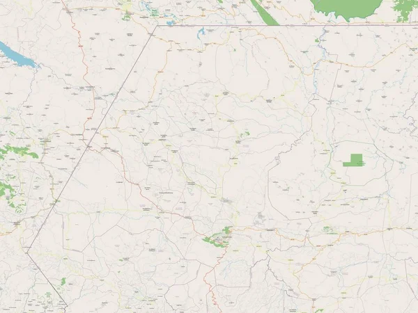 Huehuetenango Departament Gwatemali Otwarta Mapa Ulic — Zdjęcie stockowe