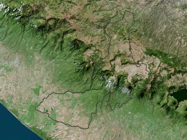 Quezaltenango Departamento Guatemala Mapa Satélite Alta Resolución — Foto de Stock