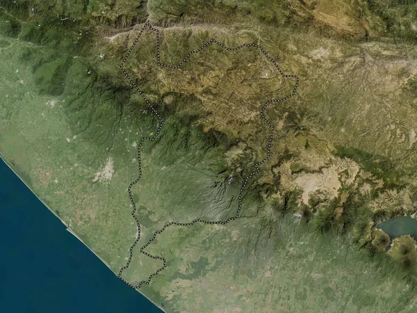 San Marcos Departamento Guatemala Mapa Satelital Baja Resolución — Foto de Stock