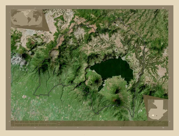 Solola Dipartimento Del Guatemala Mappa Satellitare Alta Risoluzione Mappa Della — Foto Stock