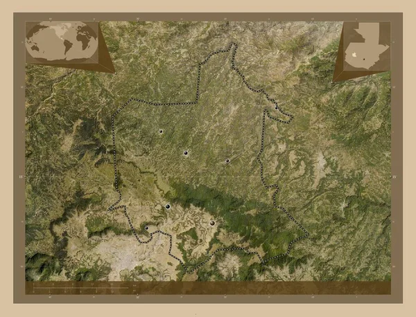 Тотонікапан Відділ Гватемали Супутникова Карта Низькою Роздільною Здатністю Розташування Великих — стокове фото