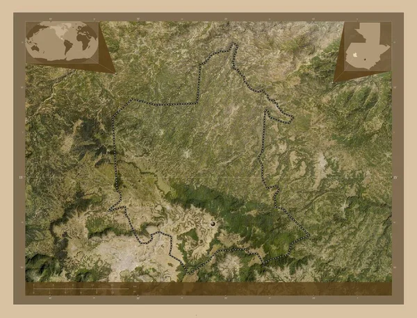 Totonicapan Guatemala Bölümü Düşük Çözünürlüklü Uydu Köşedeki Yedek Konum Haritaları — Stok fotoğraf
