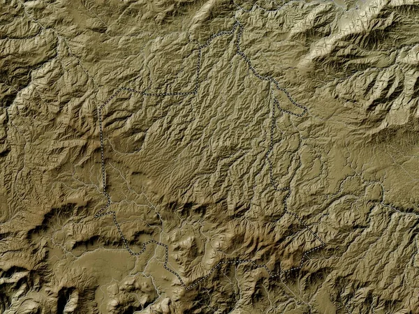Тотоникапан Департамент Гватемалы Карта Высот Окрашенная Вики Стиле Озерами Реками — стоковое фото