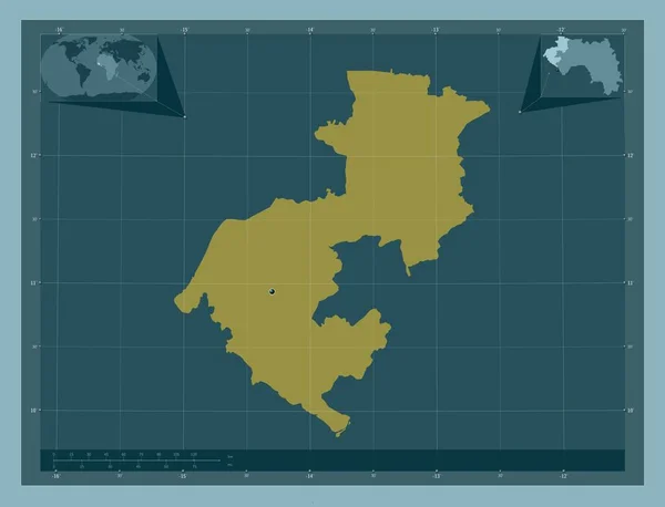 Боке Регион Гвинеи Твердая Форма Цвета Вспомогательные Карты Расположения Углов — стоковое фото