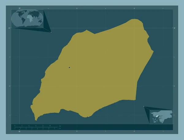 Biombo Regione Guinea Bissau Forma Tinta Unita Località Delle Principali — Foto Stock