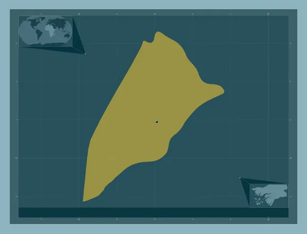 ギニア ビサウ自治州ビサウ しっかりした色の形 コーナー補助位置図 — ストック写真