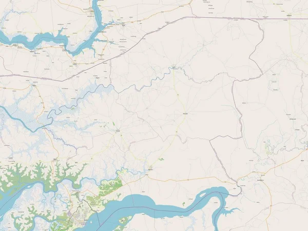 Oio 几内亚比绍地区 露天街道地图 — 图库照片