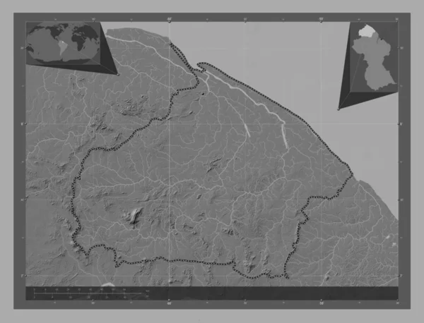 가이아나 지역입니다 호수와 지역의 도시들의 Corner Auxiliary Location — 스톡 사진