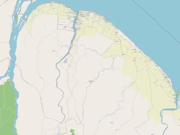 Demerara Mahaica Region Guyana Open Street Map — Stockfoto